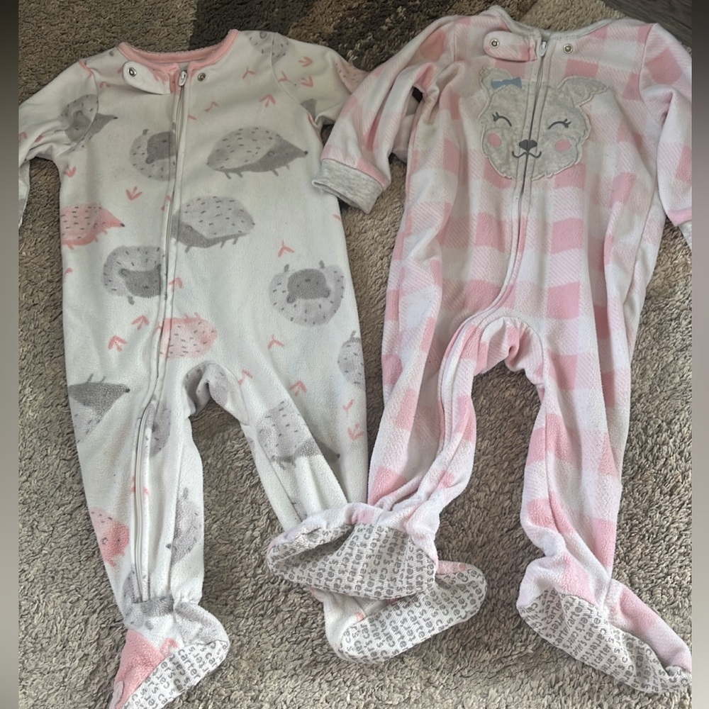 Fleece footed sleepers